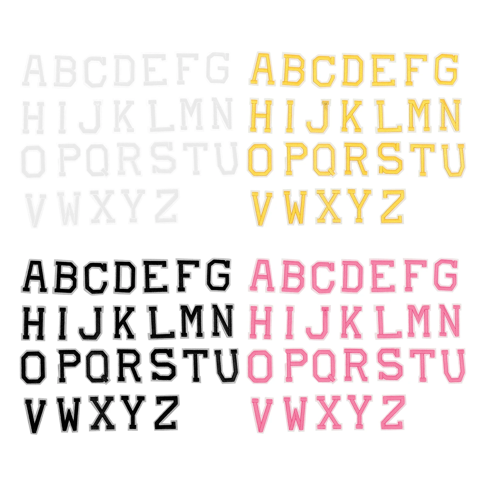 

Letter Patch 4 Sets Polyester Thread Decorative Clothes Patches DIY Patches Embroidered Clothing Repair Decor Hat Alphabet Bag