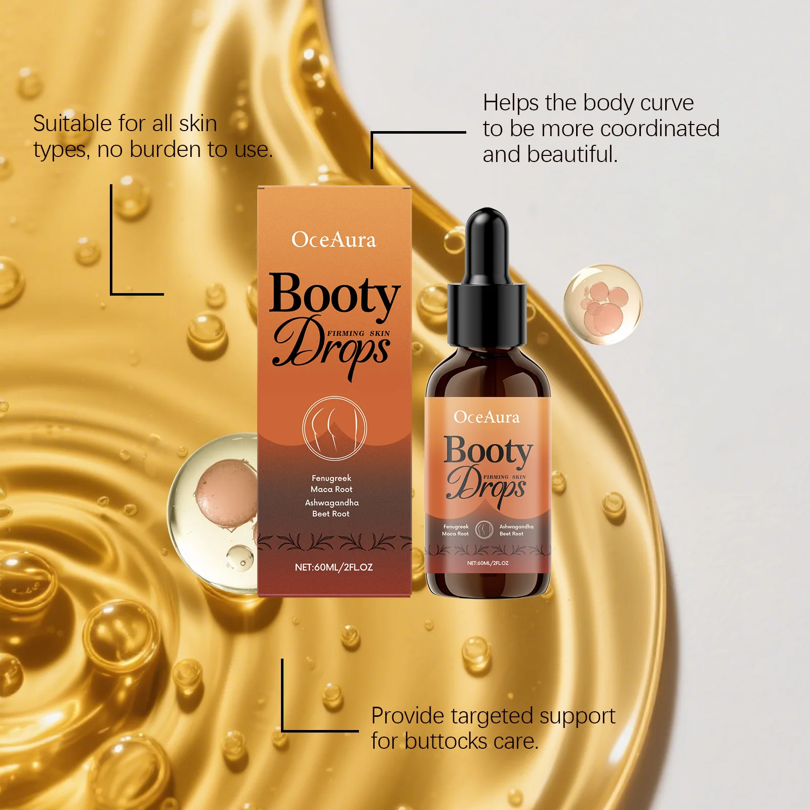 EELHOE الورك شركة جوهر شركة الجلد تخفيف الخشونة تعزيز مرونة تحسين الاسترخاء مثير طبطب شكل الورك تدليك جوهر #2