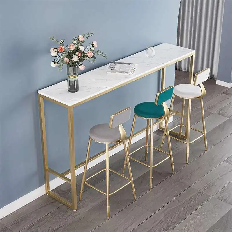 

European Modern Metal Bar Stool Luxury Gold Kitchen Portable Bar Stools Nordic Style Living Room Cadeira Hotel Furniture