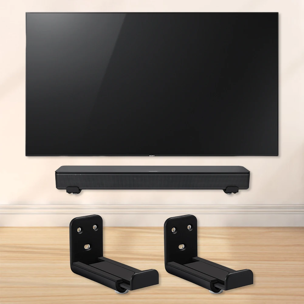 Soundbar Wall Mount Bracket Anti-Drop Soundbar Speaker Wall Holder Drywall Sound Bar Wall Bracket for Samsung Vizio LG for Bose