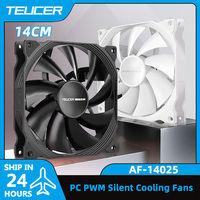TEUCER AF14025 PC Cooling Fan 4PIN PWM 140mm Computer Case Cooling System Fan Low noise S-FDB Bearing PC Gamer CPU Cooler 14cm