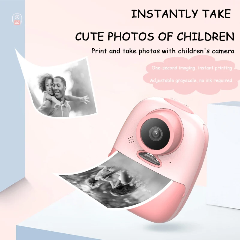 كاميرا Xiaomi Mini Print Photo Portable 26MP كاميرا رقمية عالية الوضوح للأطفال في الوقت الحقيقي مع ورق صور حراري
