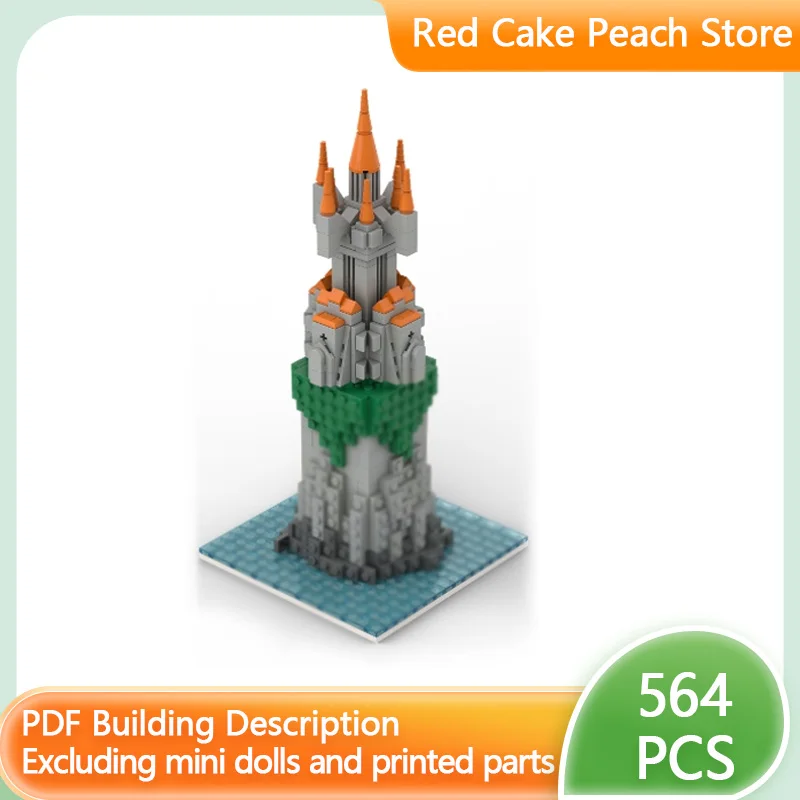 

Medieval Castle Model MOC Building Bricks Castle On The Island Modular Technology Children Holiday Gifts Assemble Toys Suit