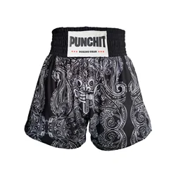 Punchit Muay Thai Fight Shorts Breathable Kick Boxing Pants Women Men MMA Training Pants Shorts Competition Game Sanda Grappling