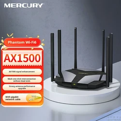 MERCURY AX1500 WiFi6 Dual Gigabit Wireless Router 5G Dual Band High Speed WiFi Whole House Coverage Signal Enhancement X156G