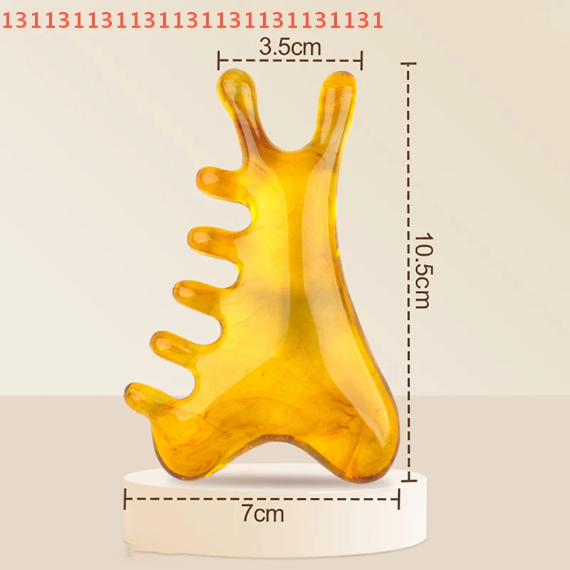 مشط شعر ناعم مضاد للكهرباء الساكنة، ميريديان للجسم، قطعة واحدة من مشط تدليك الجسم من راتينج الدلفين الكبير، مشط بخمسة أسنان واسعة #2