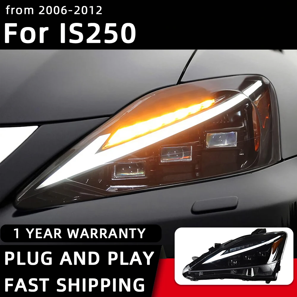 Car Styling Headlights for Lexus IS IS250 IS300 350 LED Headlight 2006-2012 Head Lamp DRL Signal Projector Lens Automotive