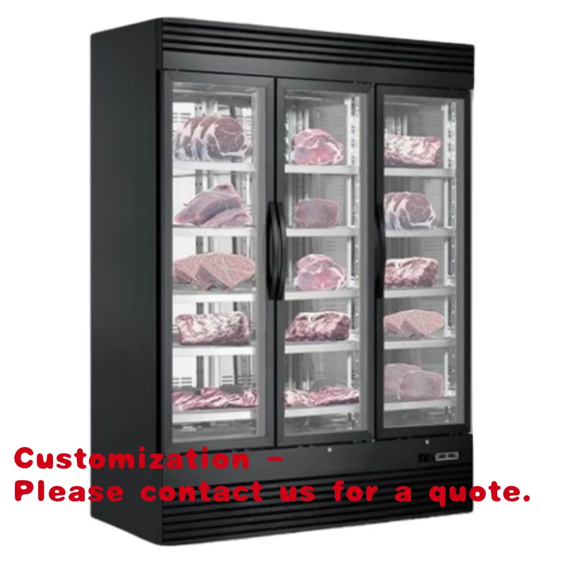 

Холодильный шкаф-витрина для сухого выдерживания мяса с прозрачной дверцей, для демонстрации говядины, для ресторанов и кухонь