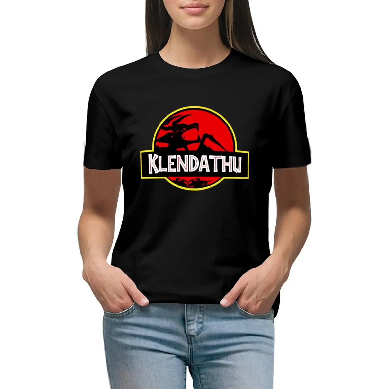 

Klendathu - Starship Troopers (Jurassic Park Style) T-Shirt summer clothes Blouse white t shirts for Women