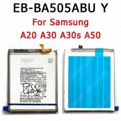 For Samsung Galaxy A20 A30 A30s A50 Battery 4000 mAh Replacement Li-ion Cellphone EB-BA505ABUY Bateria Spare Parts