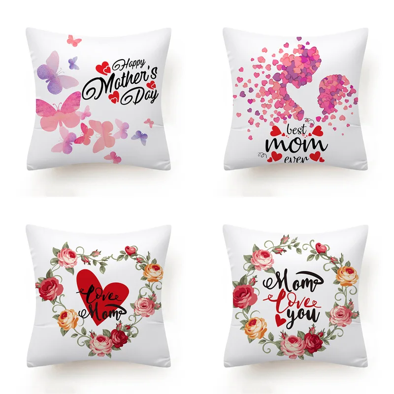 

Happy Mother's Day Pillowcase To The Mother Woman Gift Pillows Case for Bedroom Double Bed Cushions Home Decor 45x45 40x40 50x50