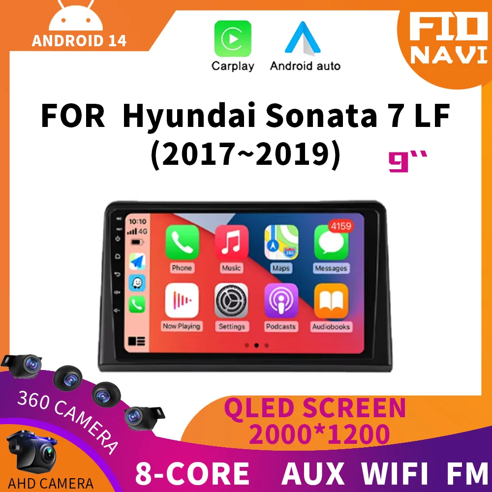 

Android 14 For Hyundai Sonata 7 LF 2017 - 2019 Car Radio Stereo Multimedia Navigation GPS Wireless Carplay Auto DSP 4G WIFI QLED