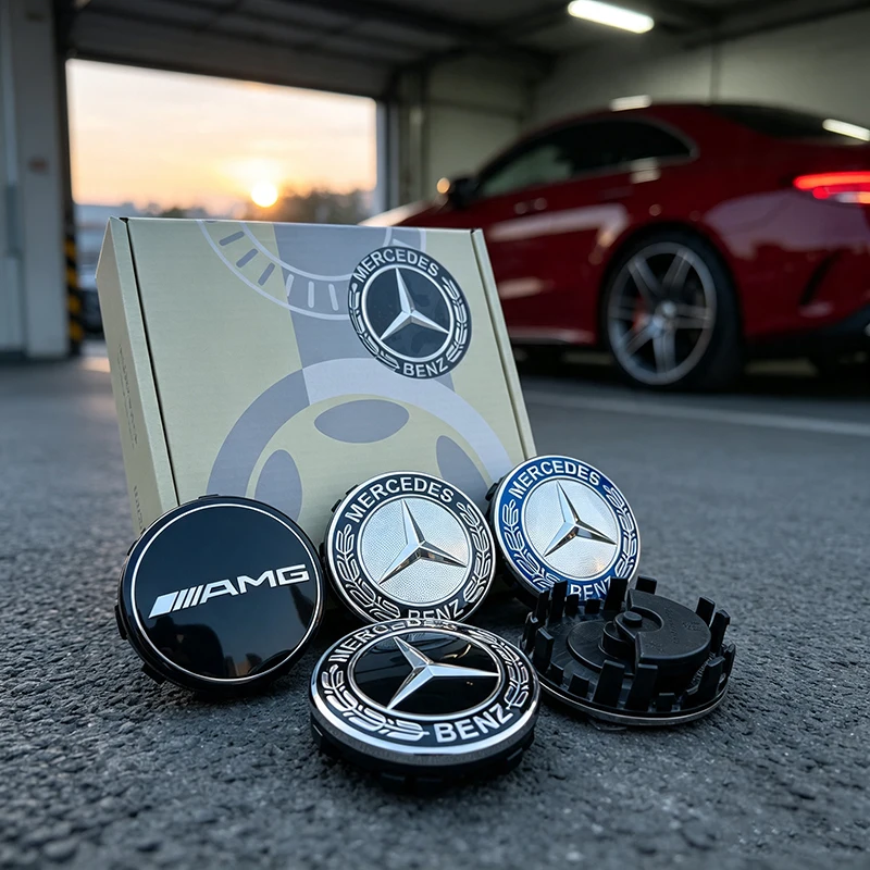Floating Rotating Wheel Hub Center Caps for Mercedes Benz W204 W205 W212 W213 W176 C E A B Class AMG Auto Rim Hubcap Accessories