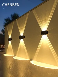 Colector Solar de luz Led para patio, calle, impermeable, lámpara de pared para jardín Exterior, decoración Solar para el hogar, iluminación de pared LED para exteriores