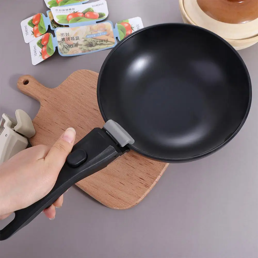 

Anti-Scalding Removable Pot Handle Universal Ergonomic Detachable Frying Pan Handle Portable Pot Replacement Clip Stockpot
