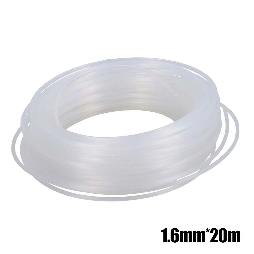 1Roll 1.6mm*20m Trimmer Line Whipper Snipper Cord Brushcutter White Nylon Lawn Mower Line String For Electric Brush Cutter Part