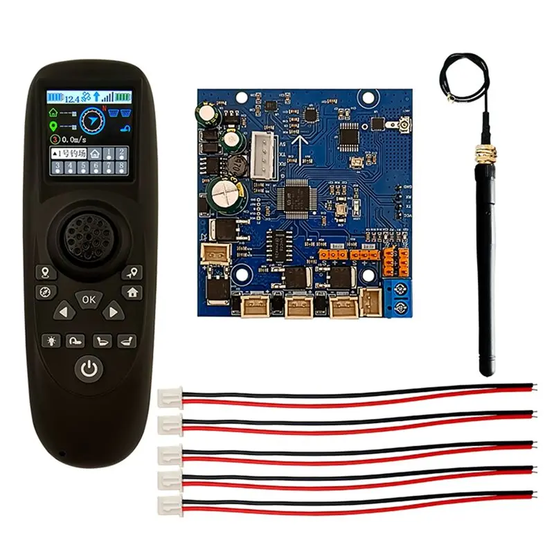 AT82-RXG4P-TXG4 Colored Screen Display Brushless Net-Pulling Boat Remote Control Set 7-30V Receiver Board With GPS Module