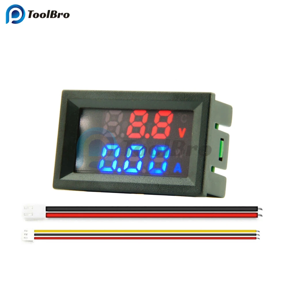 DC 0-100V 10A LED Digital Voltmeter Ammeter Wattmeter Voltage Current Power Meter Volt Amp Tester Detector Monitor for Car 12V