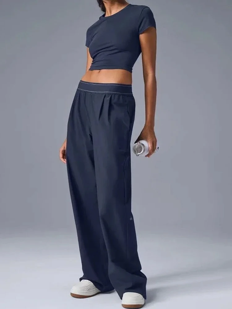 Abbigliamento donna a vita alta Yoga Pantaloni casual dritti casual Sport Fitness