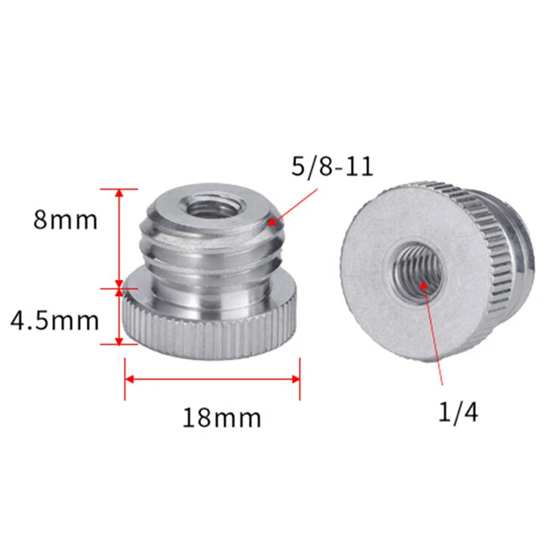 1Pc 1/4 3/8 to 5/8 Female Male Threaded Screw Mount Adapter for Laser Level Tripod Converter SLR Camera Photo Studio Accessorie