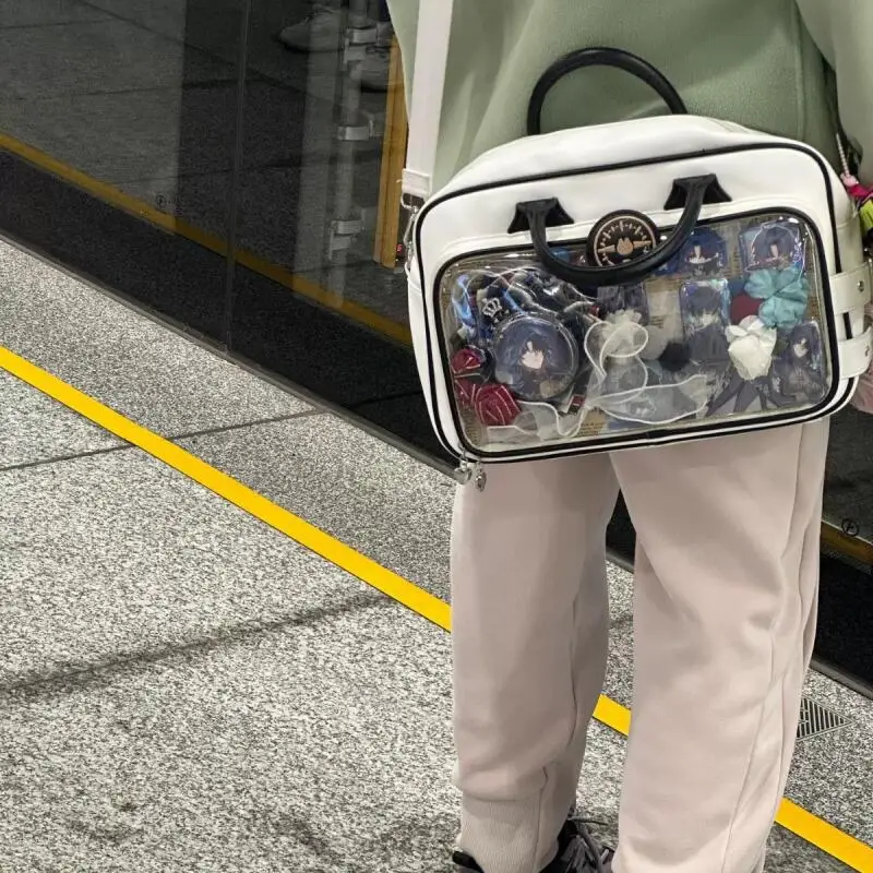 

New Handheld Bags Zipper High Capacity Cute Cartoon Korean Fashion Small Square Bag Student Shoulder Bags Leisure Crossbody Bags