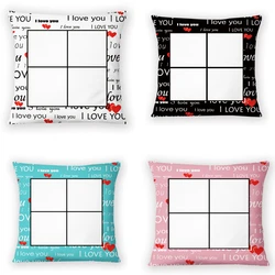 Sublimation Blank Comfortable Polyester 4 Panel New Sofa Bed Square Throw Pillow Cover 40x40cm Gifts