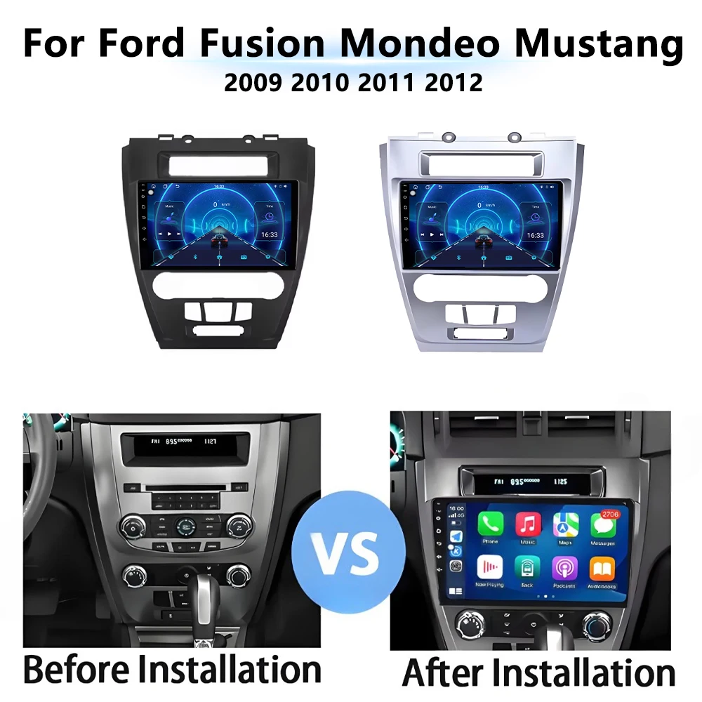 Android For Ford Fusion Mondeo Mustang 2009 2010 2012 Radio Samochodowe Multimedia Video Player Carplay Bluetooth Head Unit SWC