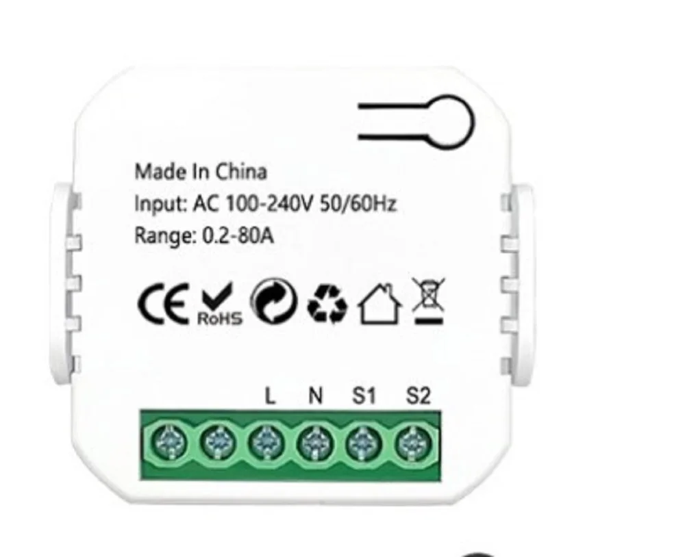 for Smart Life WiFi Energy Meter 80A With Current Transformer Clamp KWh for Power Monitor Electricity Statistics 100-240V AC