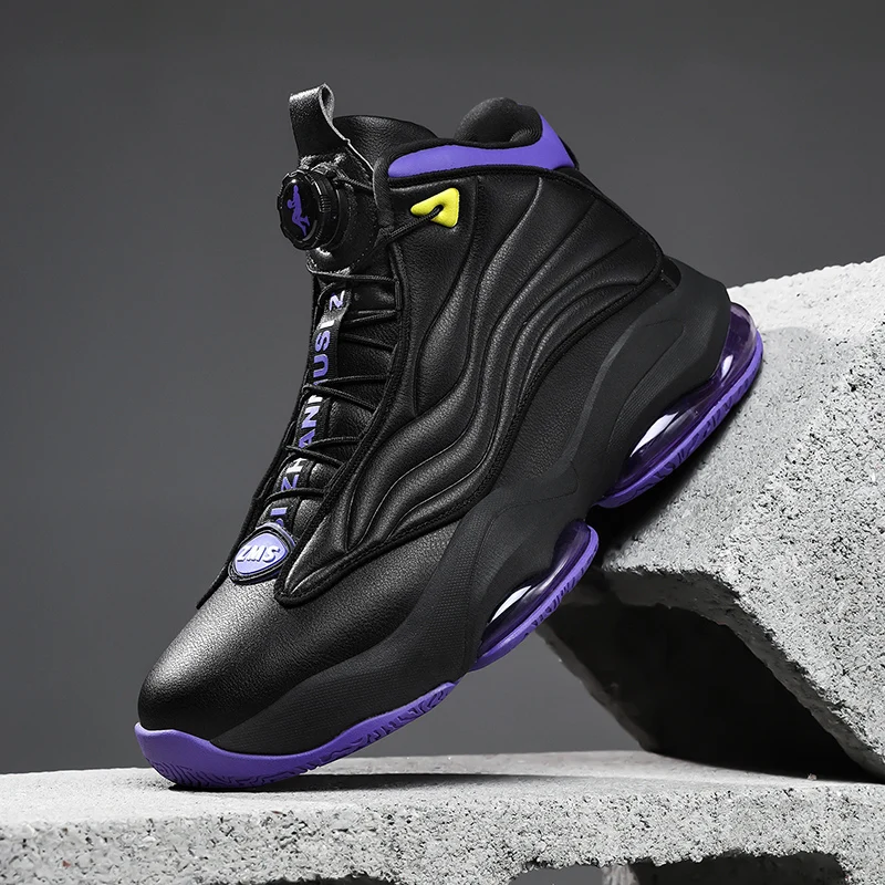 Men's Basketball Shoes Breathable Cushioning Non-Slip Wearable Runing Shoes Gym Training Athletic Basketball Sneakers for Women