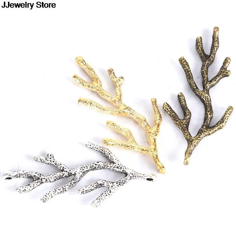 10Pcs/Set Vintage Alloy Branch Charms Pendant DIY Bracelet Necklace Accessaries Jewelry Finding Making Craft