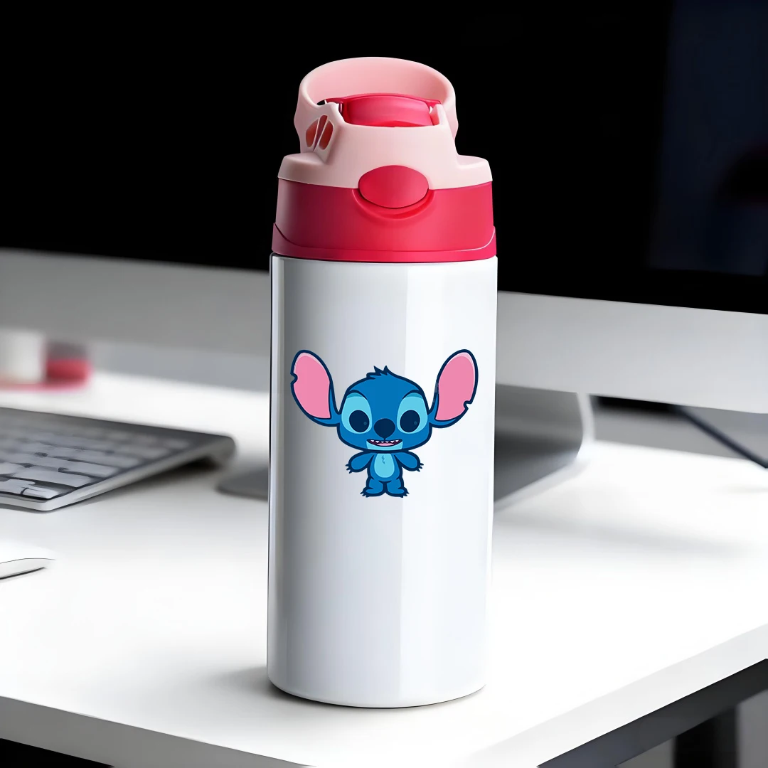 

Disney Mickey Mouse Insulated Cup with Blue Body Pink Ears Big Eyes and a Smile 304 Stainless Steel Cartoon Straw Cup for Ki