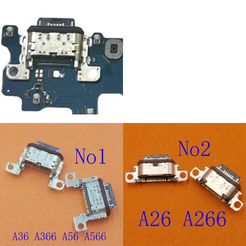 

10-100 шт. Разъем для зарядки Type-C, контактный соединитель, USB-разъем для Samsung Galaxy A366 A56 A566 A26 A266 A36
