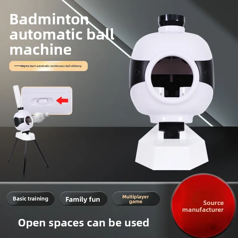 Stock Automatic Children's Badminton Launcher Electric Practice Trainer Customizable Plastic Children's Sports Toy MH1155