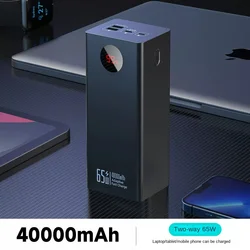 65W Fast Charge Mobile Power 40000mAh / 60000mAh Capacity High Power Mobile Phone Universal Power Bank