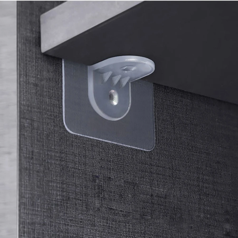 

16pcs Hook Rack Shelf Holders Wardrobe Partition Shelf Supports Durable Strong Adhesive Pegs for Bathroom Kitchen Cabinet