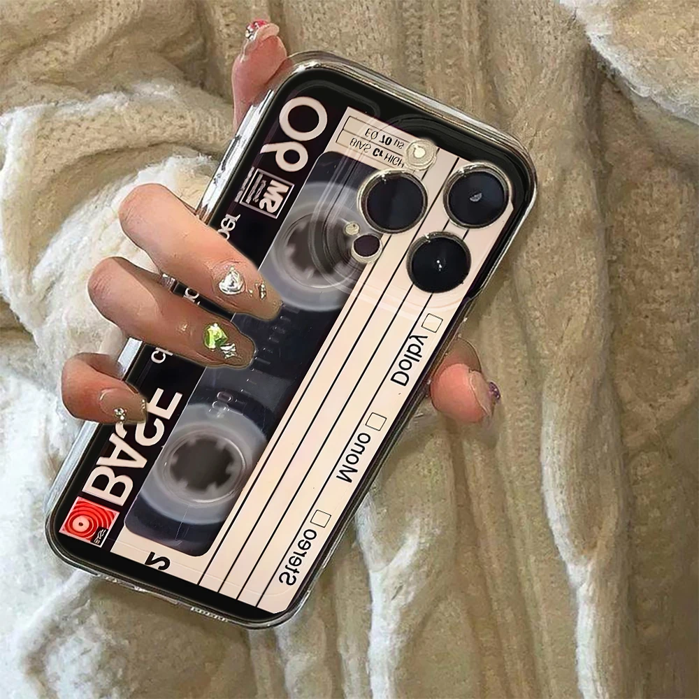Retro Klare Handyhülle für Xiaomi Redmi Note 14 13 12 11 10 Pro Plus 4G 5G Redmi 13C Transparente TPU Kassetten-Kunst-Cover – Detail 2