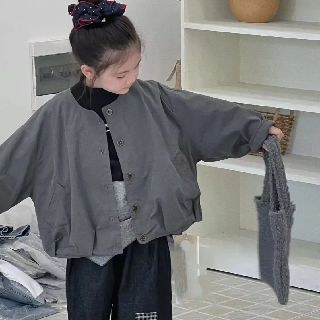 

Girls Loose Jacket Spring Fall Casual Coats for Kids Cute Children Outerwear Comfortable Baby Girl Clothes