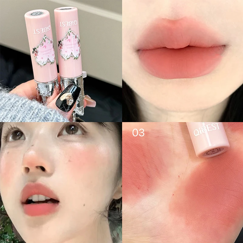 Qibest 4 Colors Velvet Lip Mud Matte Finish, Skin-Tone Enhancing Lip Tint, Versatile Nude Makeup, Budget-Friendly for Students