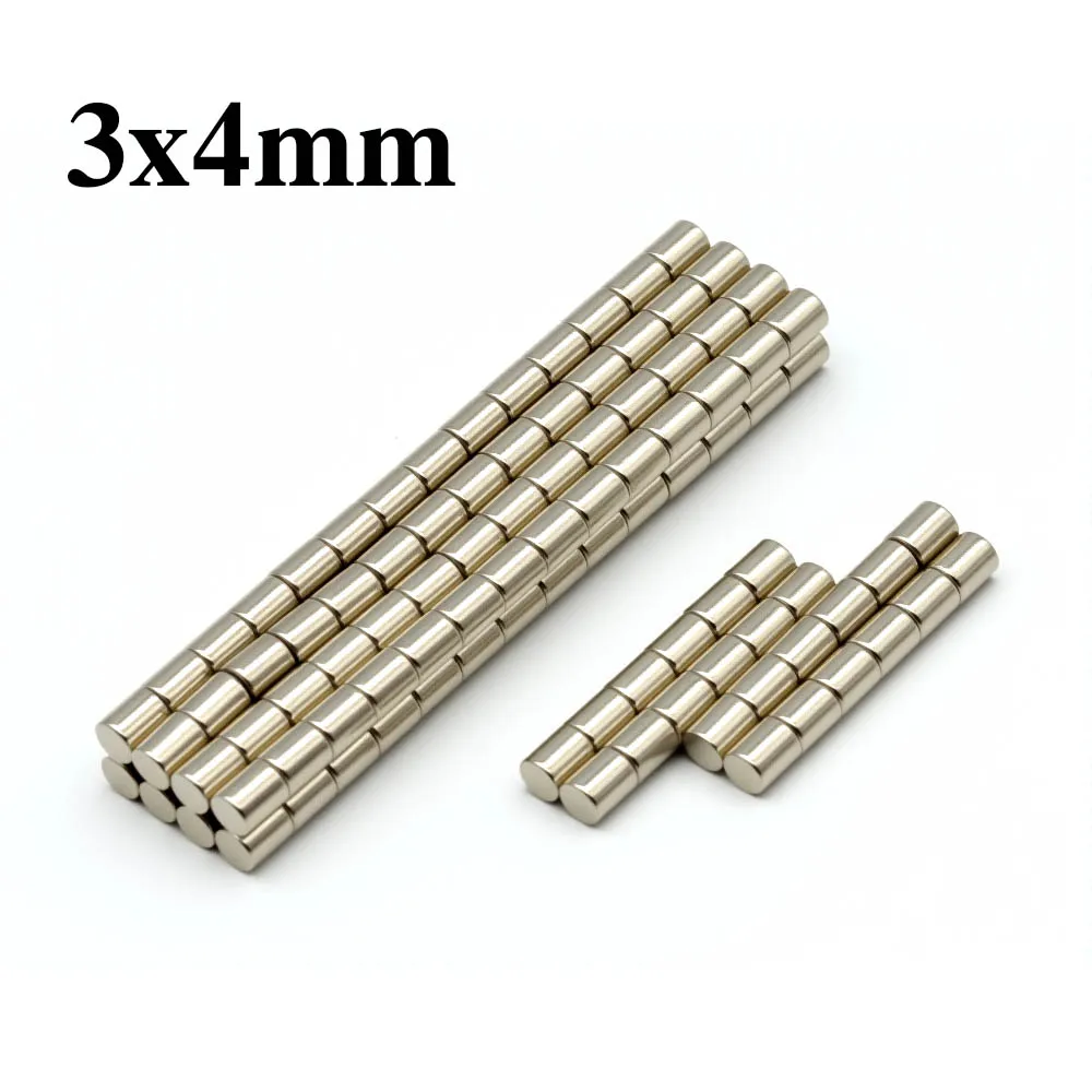 

3x4mm Super Powerful Round Magnet Neodymium Magnet NdfeB N35 Strong Permanent Magnetic imanes Refrigerator Magnet
