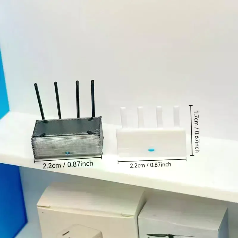 Miniature WiFi Router Model 1/12 Scale Perfect for Dollhouse Home Setting