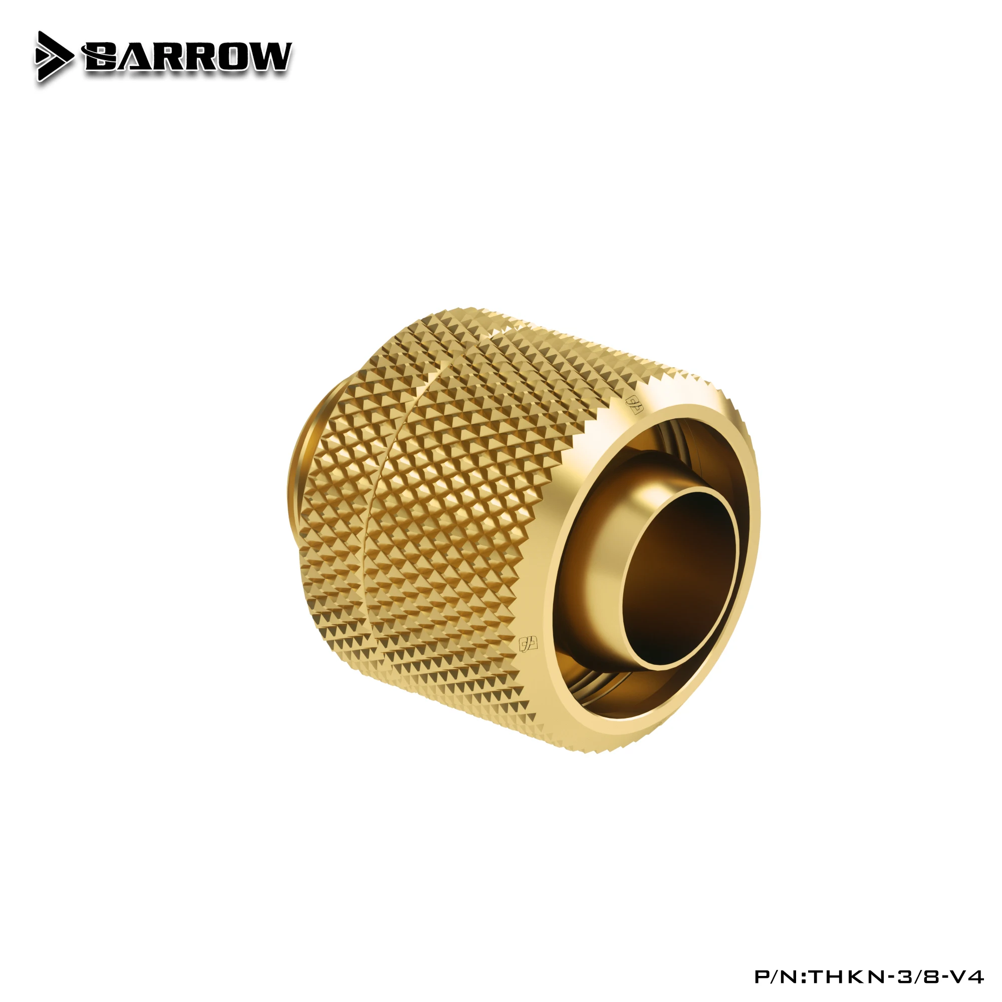 BARROW Gold-versie, metalen verbindingsstuk voor computers, geschikt voor waterkoelsystemen, verlengstuk, 45-90 graden hoek, kabeladapter.