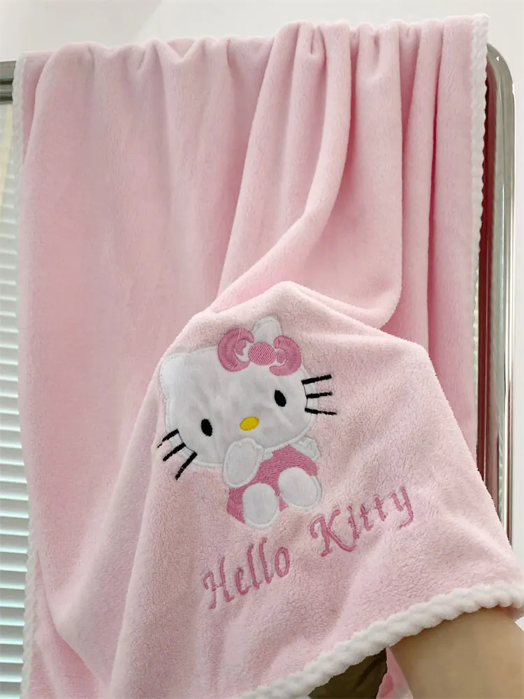 Asciugamani da bagno Anime Sanrio per il corpo hellokykitty Kuromi Melody asciugamano in microfibra per mani morbide per palestra sport Shower Robe