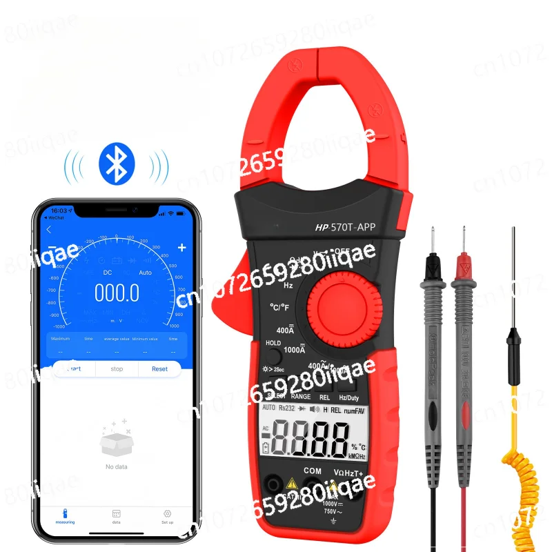 HP-570T-APP Wireless Clamp Meter 1000A AC/DC Current Amplifier Bluetooth Current Frequency Voltage Diode