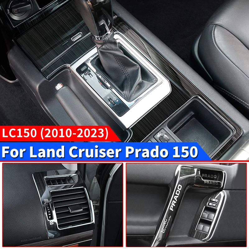 Stainless Steel Handle Gearbox Cover for Toyota Land Cruiser Prado 150 Lc150 2010-2023 Interior Upgraded Decoration Accessories