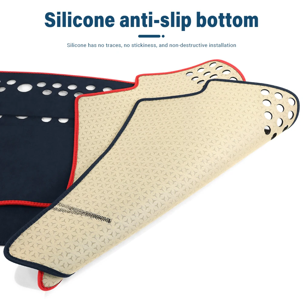 لتويوتا كامري XV40 2007 2008 2009 2010 2011 غطاء لوحة سيارة عدم الانزلاق السجاد المضادة للأشعة فوق البنفسجية تجنب منصات مضيئة الملحقات #6