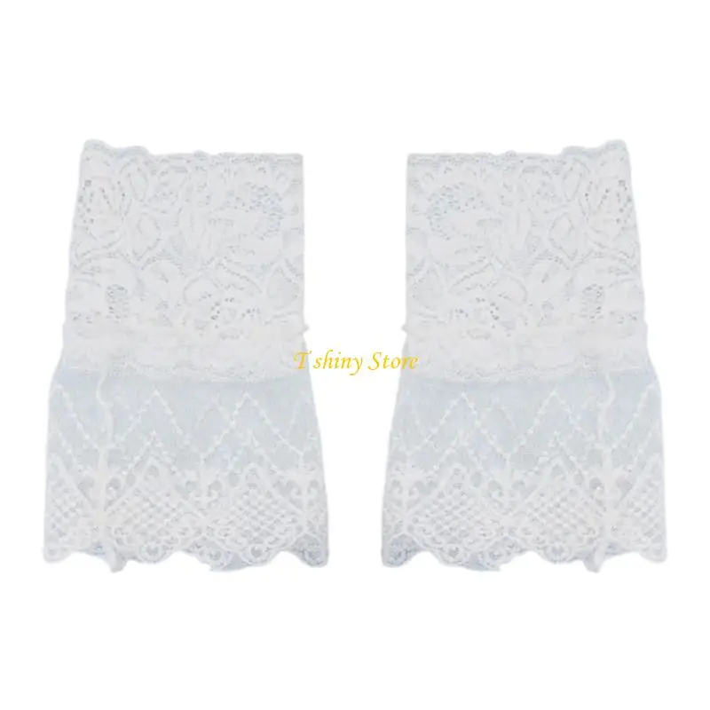 

N58F Стильные манжеты на запястье с мягким кружевом, дышащие кружевные аксессуары на запястье для свадеб и чувствительной кожи