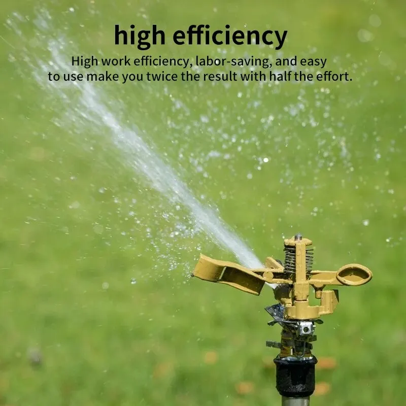 1 Pack Rocker Arm Sprinkler Nozzle With 360-degree Rotation 4-point Alloy Controllable Angle Lawn And Garden Irrigation Nozzle