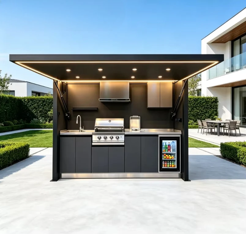 Weatherproof Modular Outdoor Kitchen for Backyard Garden Villa Outdoor Kitchen