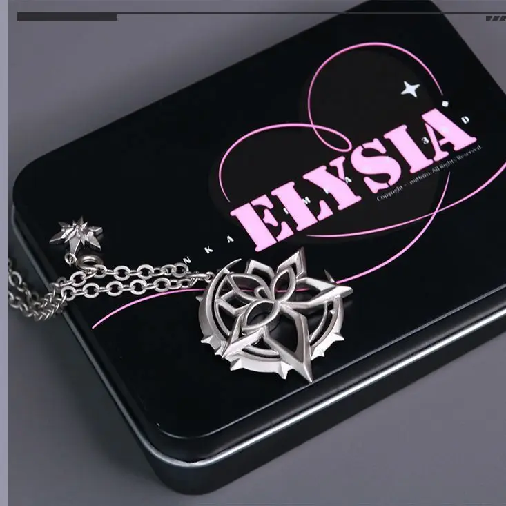 MiHoYo Honkai Impact 3 Elysia Necklace Anime Cosplay Pendant  Jewelry Prop Accessories Gift