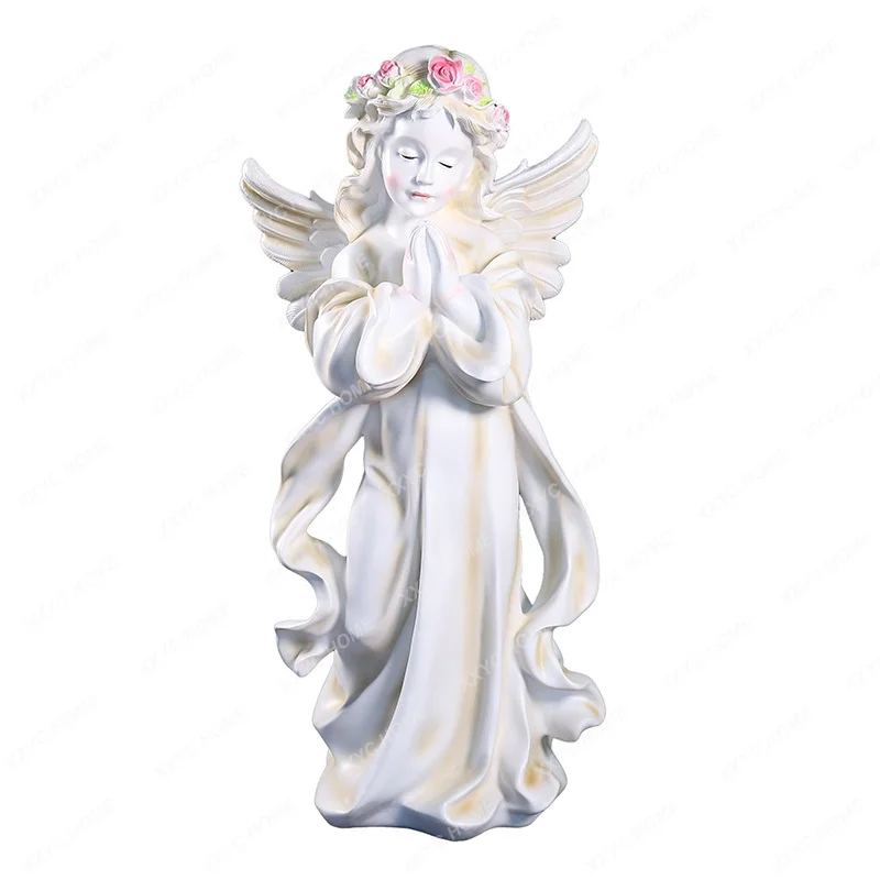 

Garden Decoration Courtyard Outdoor Gardening Ornaments Resin Vintage American Country Large Angel Ornaments